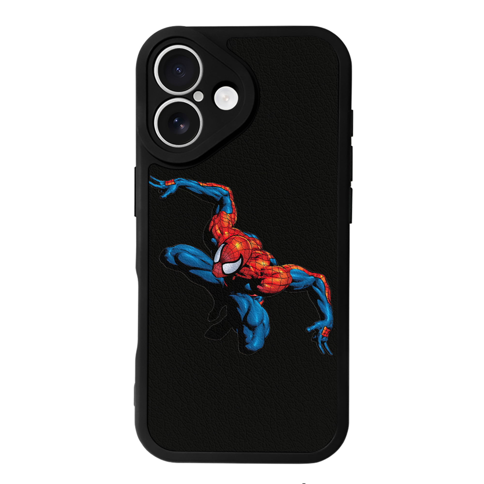 （画像用） Spider Man スパイダーマン 【iPhone 16シリーズ対応】シリコンスマホケース（レザー調） 材質：シリコン